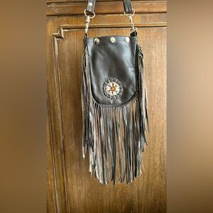Genuine Leather Fringe Crossbody bag